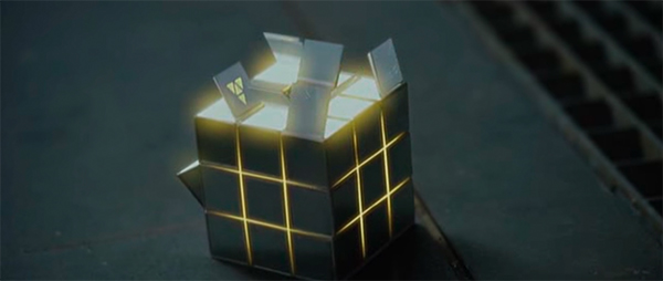 Screencap of a Rubik's Cube like visualizer used in Prometheus